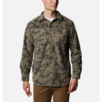 Columbia Overhemd Heren, Flare Gun Fleece Over Grijs Groen Camo, 30QKYLREB